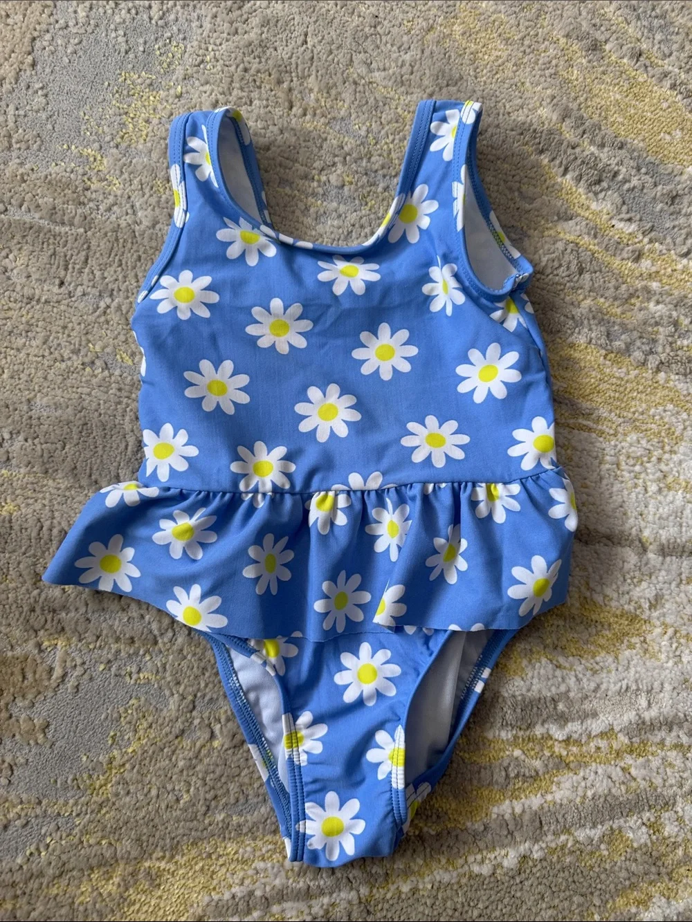 The Children's Place Blue Daisy Ruffle Swim One-Piece
